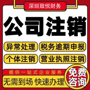 公司注销深圳公司注销代办个体户注销深圳个体户注销代理营业执照注销异常处理税务逾期申报个体户注销深圳公司个体户转让法人变更减资
